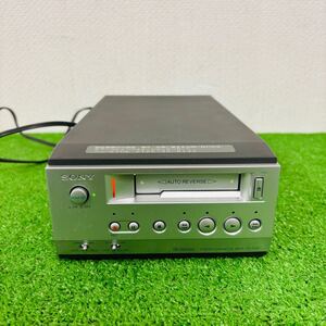 f1498 SONY ソニー TC-TX21 STEREO CASSETTE DECK シングルリバース カセットデッキ 通電のみ確認済　送:60