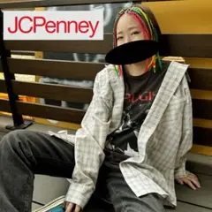 JC Penney 70s-80s 長袖　チェックシャツ　アメカジ　XL 古着