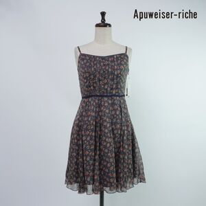 新品未使用 Apuweiser-riche アプワイザー・リッシェ 小花柄 キャミソールフレアワンピース 裏地あり レディース サイズ1*SC181