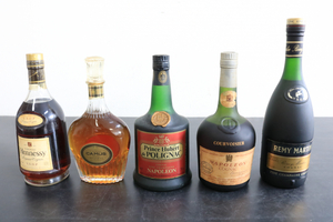 【未開封 /ブランデー５本 まとめ】 CAMUS /NAPOLEON /REMY MARTIN /Hennessy 古酒 洋酒 アルコール コレクション 趣味_NJI_B1003-J019