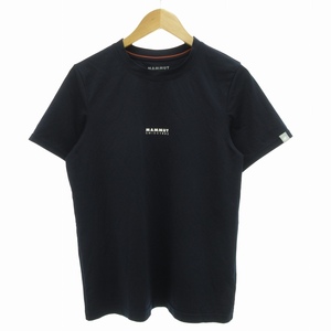 マムート MAMMUT 美品 QDロゴプリントTシャツ QD Logo Print T-Shirt カットソー クルーネック L 紺 ネイビー 1017-02011 /GV