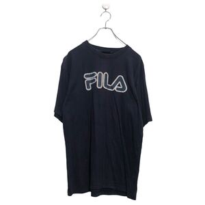 FILA 半袖 プリント Tシャツ フィラ ネイビー M ロゴ クルーネック 古着卸 アメリカ仕入 a604-7055