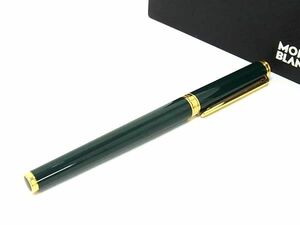 1円 ■美品■ MONT BLANC モンブラン ペン先14K 585 14金 万年筆 筆記用具 文房具 ステーショナリー グリーン系×ゴールド系 FF3469