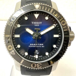 I864-O47-573 TISSOT ティソ SEASTAR シースター1000 T120407A 裏スケ メンズ 腕時計 自動巻き 稼働 箱付き