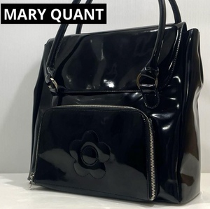 MARY QUANT マリークワント　デイジー　トートバッグ　エナメル　A4