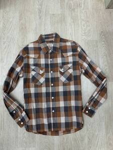 THE FLAT HEAD フラットヘッド SHIRT ウエスタンシャツ 袖シャツ チェック アメカジ サイズ38