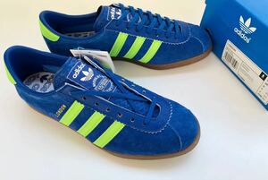 デッド!! レア!! 10年 adidas LONDON アディダス ロンドン 青 × 緑 スエード シティシリーズ 都市 地名 us 9.5 / 27.5 ㎝ レアカラー 箱付