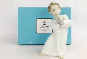 T01-2251 LLADRO/可愛いフルート 箱付き 小物 インテリア雑貨 リヤドロ フィギュリン 陶器 天使 クラシック クリスマス ポーセリン