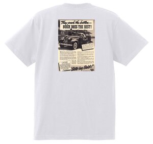 アドバタイジング ビュイック Ｔシャツ 350 白 1938 スーパー リビエラ センチュリー ロードマスター スペシャル