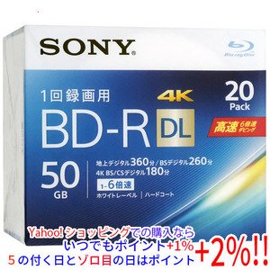 SONY ブルーレイディスク 20BNR2VJPS6 BD-R DL 6倍速 20枚組 [管理:1000025255]