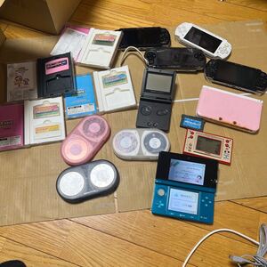 Nintendo 3DS/gameboy AGS-001/ 3DSLL/psp-3000(4台)/game &watch シフト19点セット未確認現状品