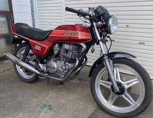 CB250N 書類付 エンジン 実動6速キック付 ベース車両 レッド 21620km ホーク3 CB250T CB400T CB400N バブ CB250N