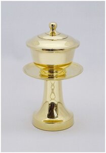 【寺院仏具】　茶湯器　 真鍮製　ミガキ仕上げ　 高さ30cm（1尺） 献茶湯　洒水器