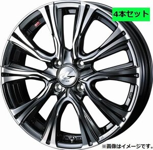 【個人宅発送可能】ウエッズ Weds 17X6.5J +50 4穴 PCD100 BMCMC ホイール 4本セット LEONIS VR レオニス・ブイアール (41242)