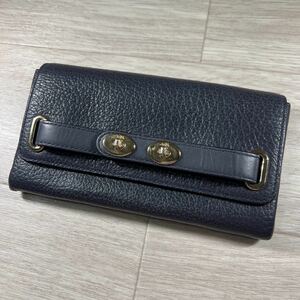 本物 コーチ 長財布 紺色系 COACH B25