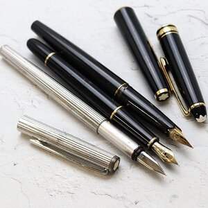 (ペン先 14K 585) モンブランMONTBLANC 万年筆 マイスターシュテュック1点/その他2点 ※筆記未確認 ◆おたからや【G-B58465】同梱-2