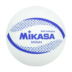 ミカサ(MIKASA) カラーソフトバレーボール 円周64cm 小学生1~4年生用(ホワイト) MSN64-W