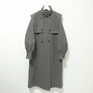 美品 N. Natural Beauty Basic エヌ ナチュラルビューティーベーシック 22AW ダブルブレスト コート ジャケット M グレー 092 ◆