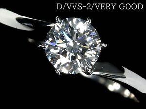 IVG14087初売り【1円～】新品【RK宝石】《Diamond》VVS-2 Dカラー VERY GOOD 極上ダイヤモンド 大粒0.601ct Pt900 超高級 一粒ダイヤリング