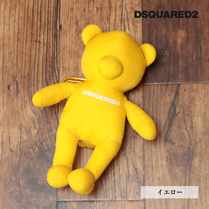 1円/DSQUARED2/キーホルダー PLM0001 くまちゃん ぬいぐるみ マスコット かわいい テディーベア チャーム 新品/黄色/イエロー/jd372/