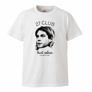 【Sサイズ Tシャツ】Kurt Cobain カート・コバーン Nirvana グランジ オルタナティブ 27club LP CD レコード バンドTシャツ