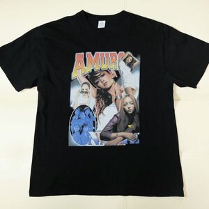 安室奈美恵 dlsm プリントTシャツ XXL ブラック NAMIE AMURO ビッグTシャツ ビッグシルエット