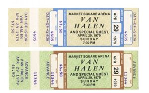 【超レア】 Van Halen 1979 ツアーチケット 2枚セット 当時物 79/04/29 #EVH-TICKET-790429AD