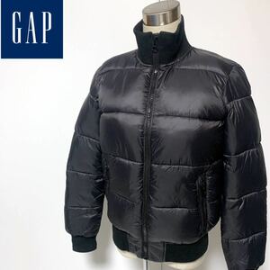 ★中綿パンパン GAP puffer bomber jacket womens ギャップ パファーボンバージャケット黒 レディース XXS 小さいサイズ