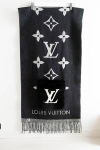 LOUIS VUITTON ルイヴィトン マフラー ファーポケット ブラック