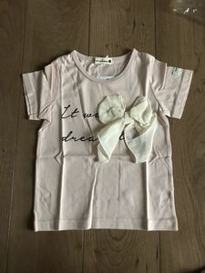 新品 ブランシェス シフォンリボン 半袖Tシャツ ピンク 100センチ