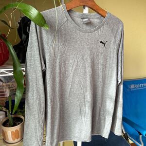 PUMA プーマ　長袖Tシャツ　グレー　L 