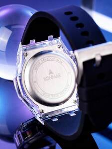 腕時計 レディース クォーツ メンズ レディース 腕時計 クオーツ ストップウォッチ 透明 ケース 男女兼用 学生用