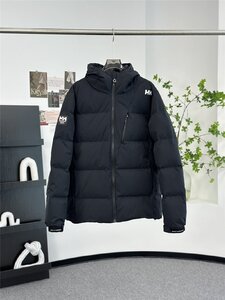 HELLY HANSEN ヘリーハンセン HHロゴ ダウンジャケット フード付き ブルゾン メンズ ダウンコート 保温 防風 ダウンアウター ブラック M