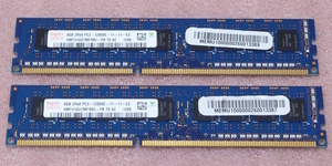 ◎Hynix HMT41GU7MFR8C-PB 2枚セット *PC3-12800E/DDR3-1600 ECC Unbuffered 240Pin DDR3 UDIMM 16GB(8GB x2) 動作品