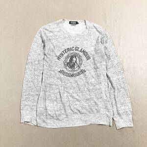 ★ HYSTERIC GLAMOUR ヒステリックグラマー セーター ニット ヒスガール 薄手 リネン混 グレー サイズM レディース トップス 0.25kg