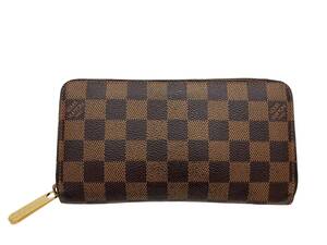 LOUIS VUITTON (ルイヴィトン) ジッピー・ウォレット ダミエ ラウンドファスナー 長財布 N41661 ブラウン ウィメンズ/028