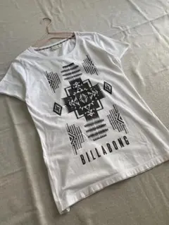 【BILLABONG】ビラボン　ホワイト　オルテガ柄　半袖　Tシャツ