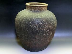 壷■古信楽 伊羅保古壺 古い水瓶 花瓶 甕 置物 Outdoor Use Vases 古美術 時代物 骨董品■