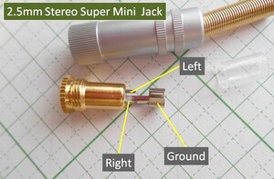 管理番号＝4A231　　自作用　 φ2.5mm　 ステレオ超ミニジャック 　　1個