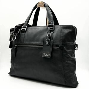 X732【美品／２ＷＡＹ】TUMI ／トゥミ　ブリーフケース　ショルダーバッグ　ビジネスバッグ　レザー　通勤　仕事　黒　ブラック　68516D