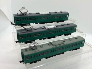 モハ103 1両M車動作不動 3両 まとめて まとめ 103系 エメラルドグリーン 1円〜