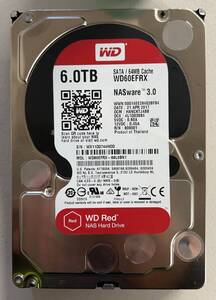 中古HDD★Western Digital 6.0TB WD60EFRX WD Red SATA/64MB Cache★r1