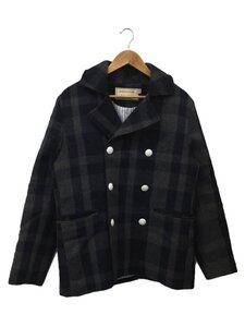 MAISON KITSUNE◆ピーコート/52/ウール/GRY/グレー/灰色/チェック/KMO-0450-B