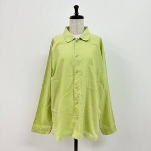 ISSEY MIYAKE イッセイミヤケ A-POC エイポック ドルマン ビッグ シャツ ボタンシャツE SHIRT MADE IN JAPAN 日本製 黄緑 系 サイズ 2