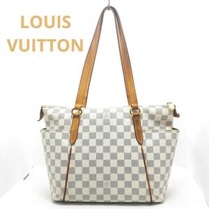 美品 Louis Vuitton ルイヴィトン トータリーPM ダミエ アズール トート ショルダーバッグ 肩掛け N41280 フランス製 通勤 デート