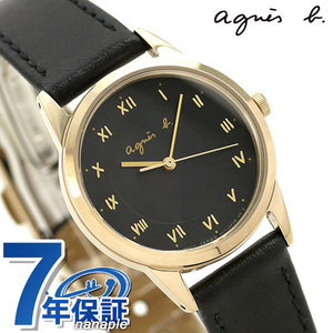 アニエスベー 時計 レディース ソーラー FBSD941 agnes b. マルチェロ ブラック 革ベルト 腕時計