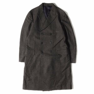 Paul Smith ポールスミス コート サイズ:L ブロックチェック ピークドラペル ウール モッサ ダブルブレスト チェスター コート ブランド