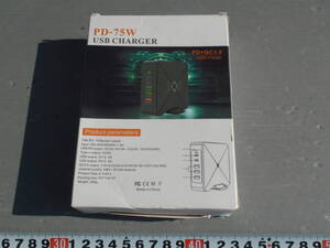 ★未使用・未開封★PD-75W ★PD+QC3.0★USB充電器★75W出力★QC/PD3.0対応★45W急速充電★TYPE-C*2+USB-A*3+ワイヤレス充電/6台同時充電