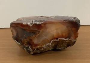 天然石 原石 めのう メノウ 瑪瑙？ Agate 重量380g サイズ 約 7x8x4cm 水石 観賞石 景石 展示 盆石 ディスプレイ 盆栽 加工石