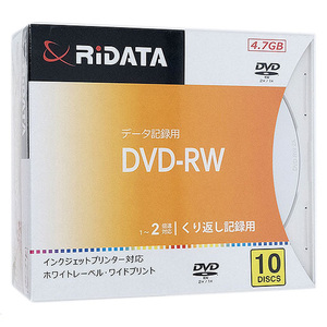 RiTEK データ用 DVD-RW 2倍速 10枚組 RIDATA DVD-RW4.7G. PW10P A [管理:1000022416]